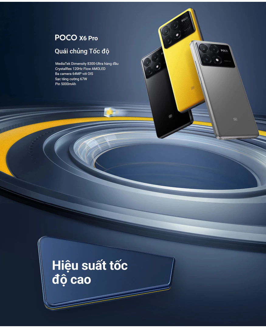Điện thoại thông minh POCO X6 Pro 5G I 8+256 GB