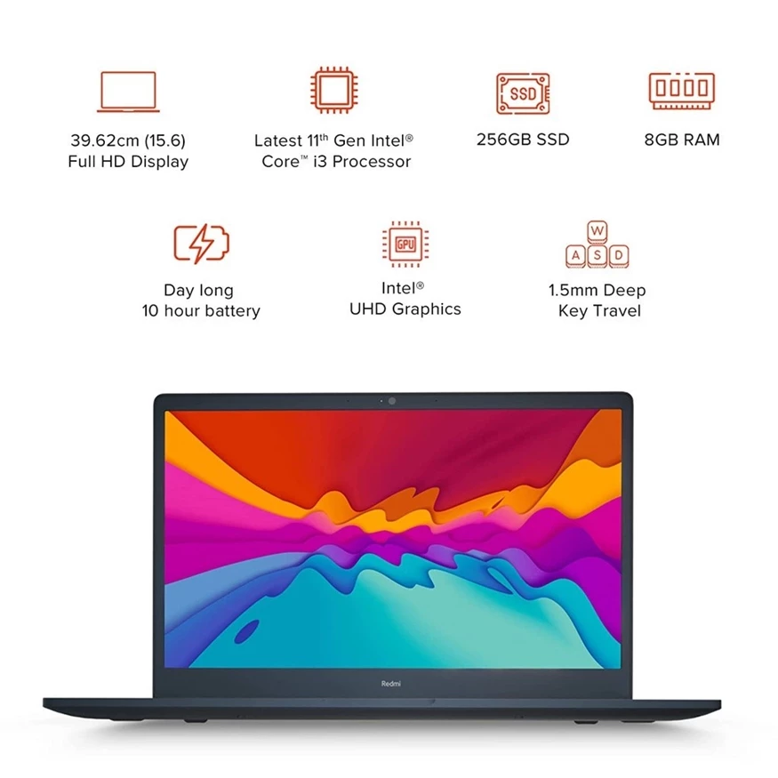 Laptop Redmibook 15 Xiaomi 15.6'' FHD Core (i3-1115G4/i5-11300H)|8GB RAM|256GB/512GB S 8 HIỆU SUẤT CẠNH TRANH TRÊN CẢ PHẦN MỀM VÀ PHẦN CỨNG