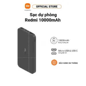 PIN SẠC DỰ PHÒNG 10000mAh REDMI POWER BANK BLACK