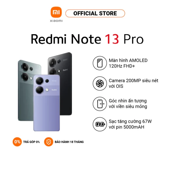 Dien thoai Redmi Note 13 Pro 4G 8128GB