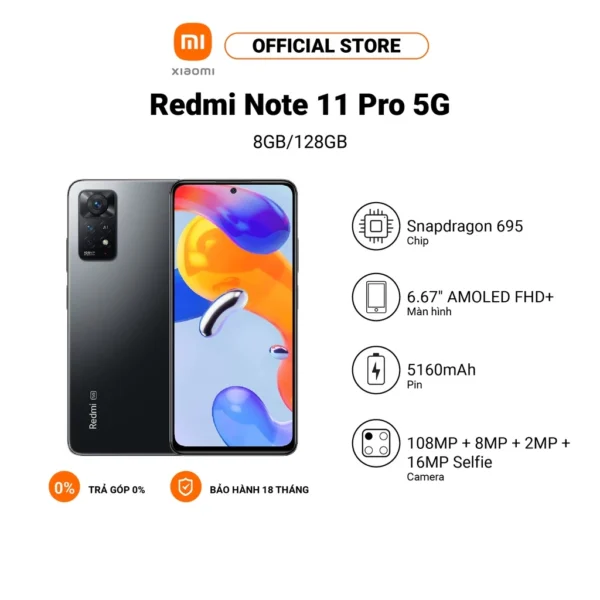 Điện thoại Xiaomi Redmi Note 11 Pro 5G 8+128GB