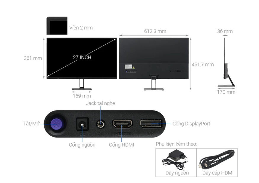 Màn hình Gaming Xiaomi G27i - Hàng chính hãng 5 Màn hình Gaming Xiaomi G27i EU-ELA5375EU-27 inch-FullHD (1920x1080)-FastIPS 165Hz