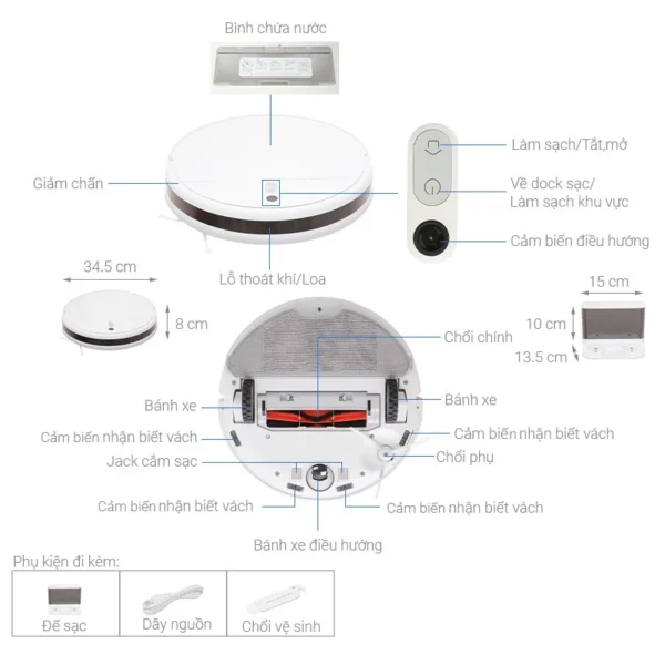 Robot hut bui lau nha Xiaomi Vacuum Mop 2 Lite 3