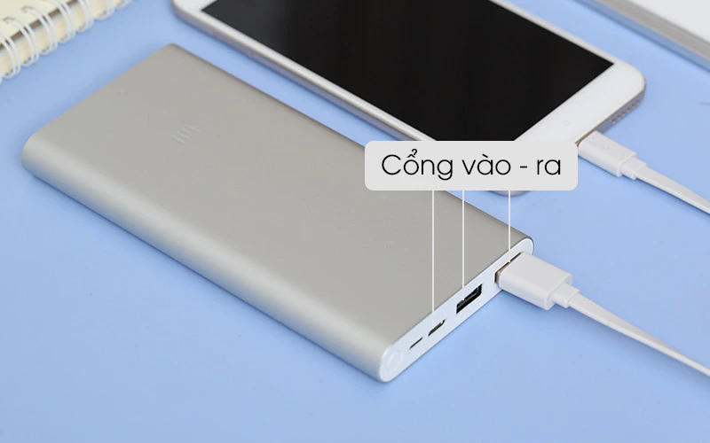Pin sạc dự phòng 10000mAh Mi 18W Fast Charge Power Bank 3 (Xám) 10 Tích hợp 2 cổng sạc dự phòng giúp tiết kiệm được thời gian